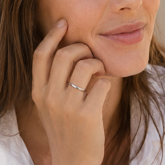 Band ring 2mm - titanium