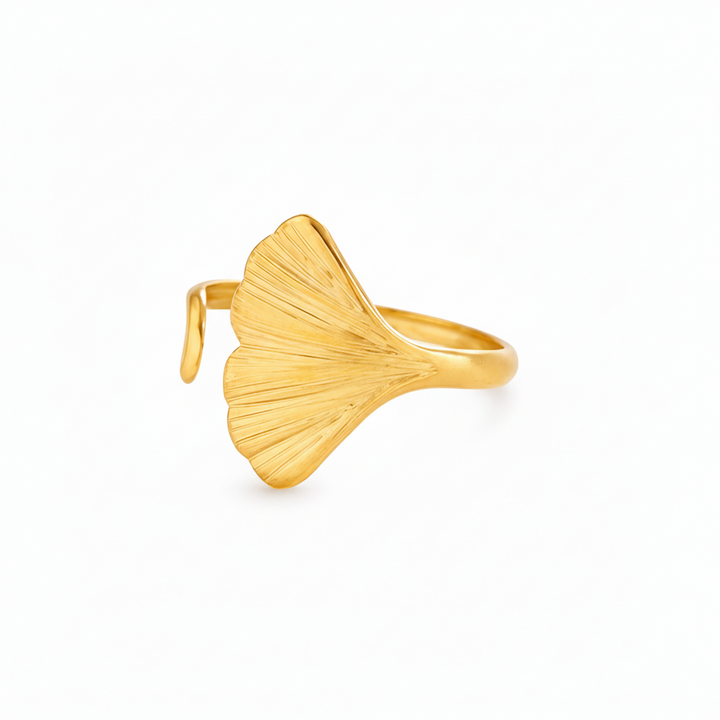 Ginkgo small - 18 karat forgyldt ædelstål