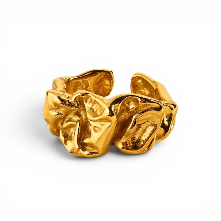 Statement ring  smeltet - 18 karat forgyldt ædelstål