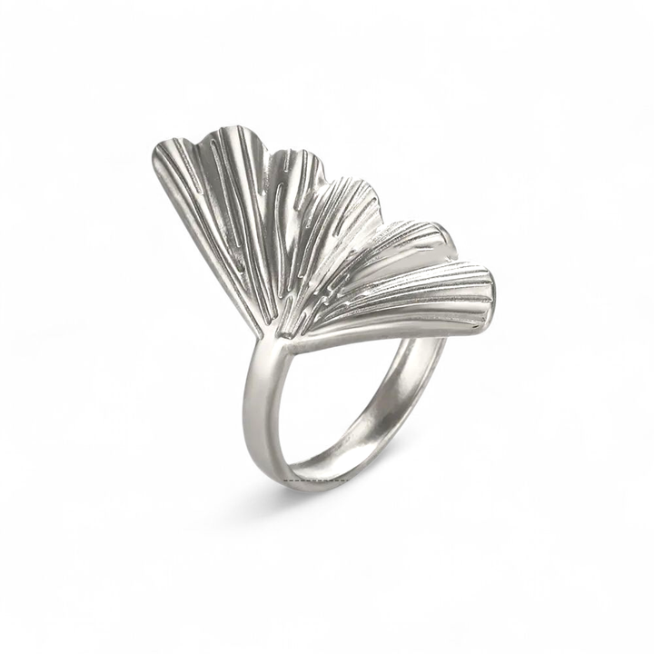 Gingko Ring i ædelstål
