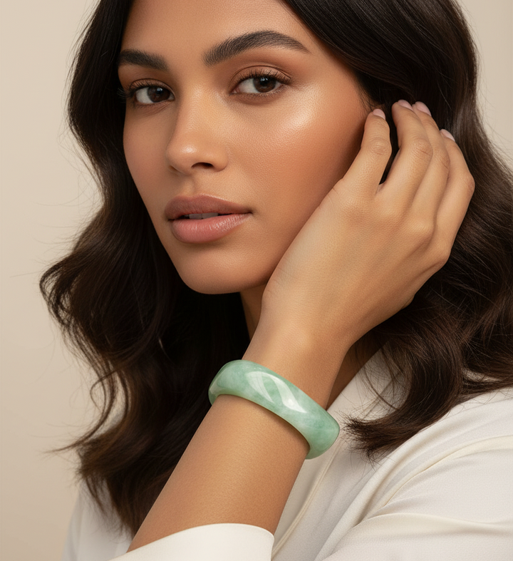 Grøn bangle - resin