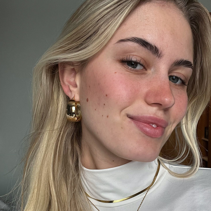 wide hoops 30mm - 18 karat forgyldt ædelstål