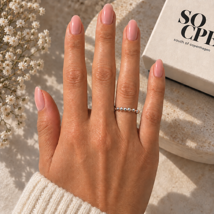 Fidget justerbar antistress ring - 925 sterlingsølv