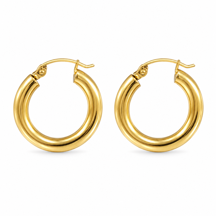 Chunky hoops - 18 karat forgyldt titanium