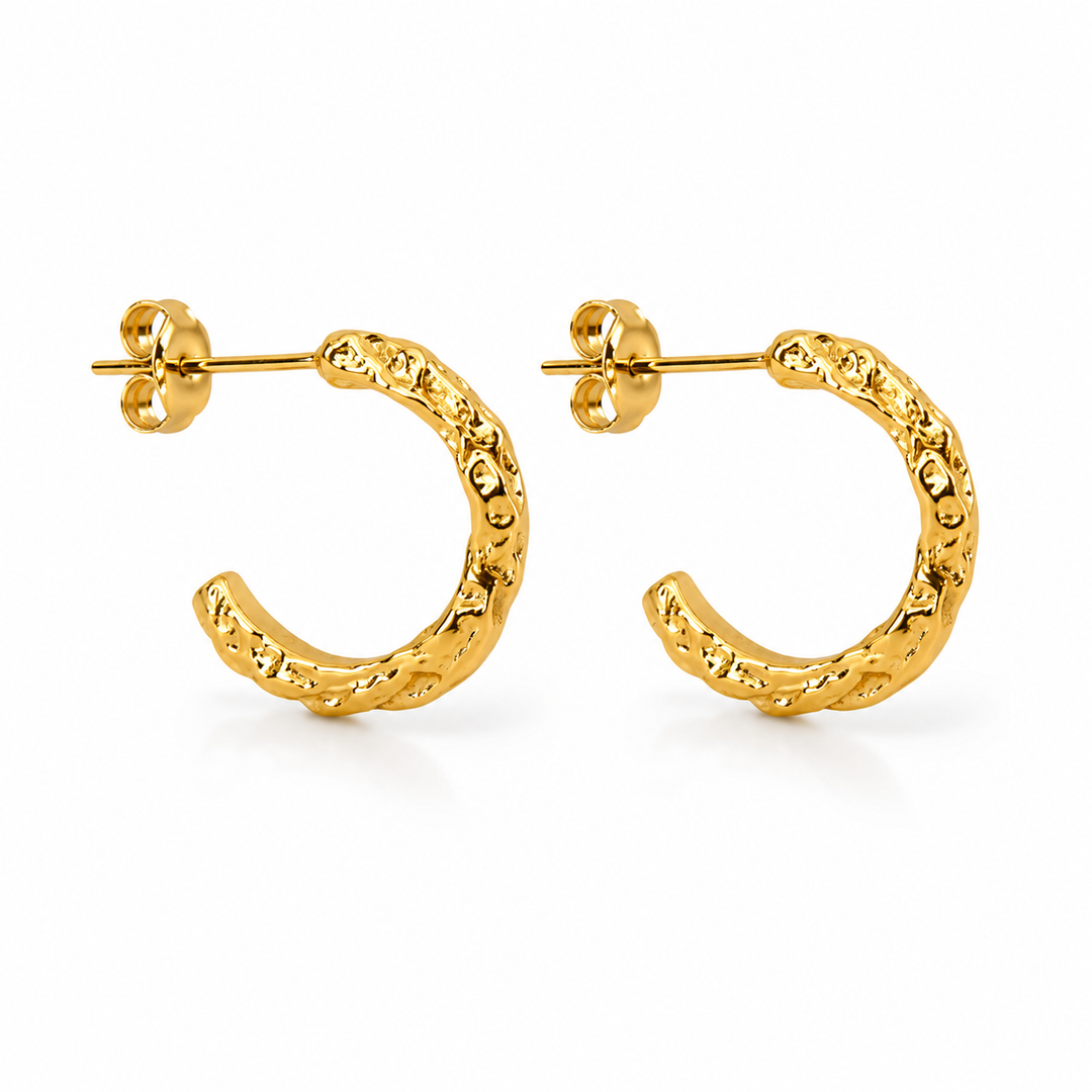 Hoops smeltet struktur - 18 karat forgyldt titanium