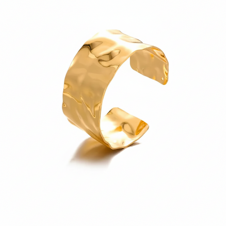Pure Bangle armsmykke - hamret 18 karat forgyldt ædelstål