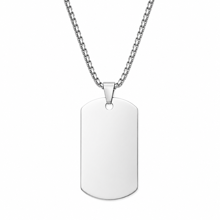 Dogtag halskæde - ædelstål - Gratis gravering