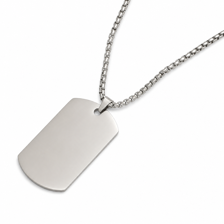 Dogtag halskæde - ædelstål - Gratis gravering