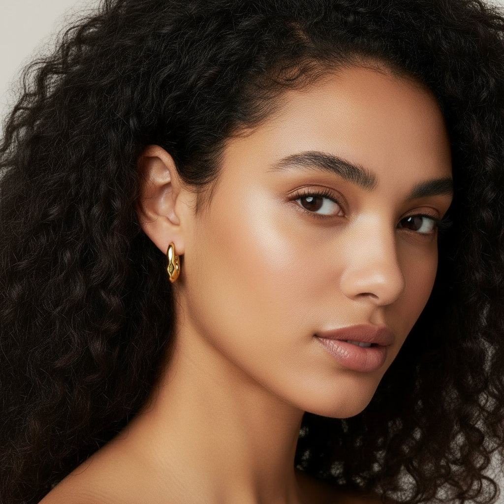 Wavy hoops i 18 karat forgyldt ædelstål