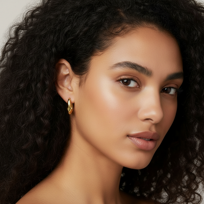 Wavy hoops i 18 karat forgyldt ædelstål