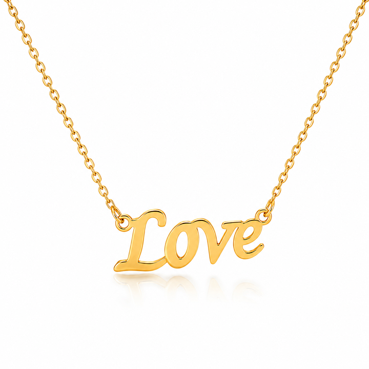 Love halskæde - 18 karat forgyldt ædelstål