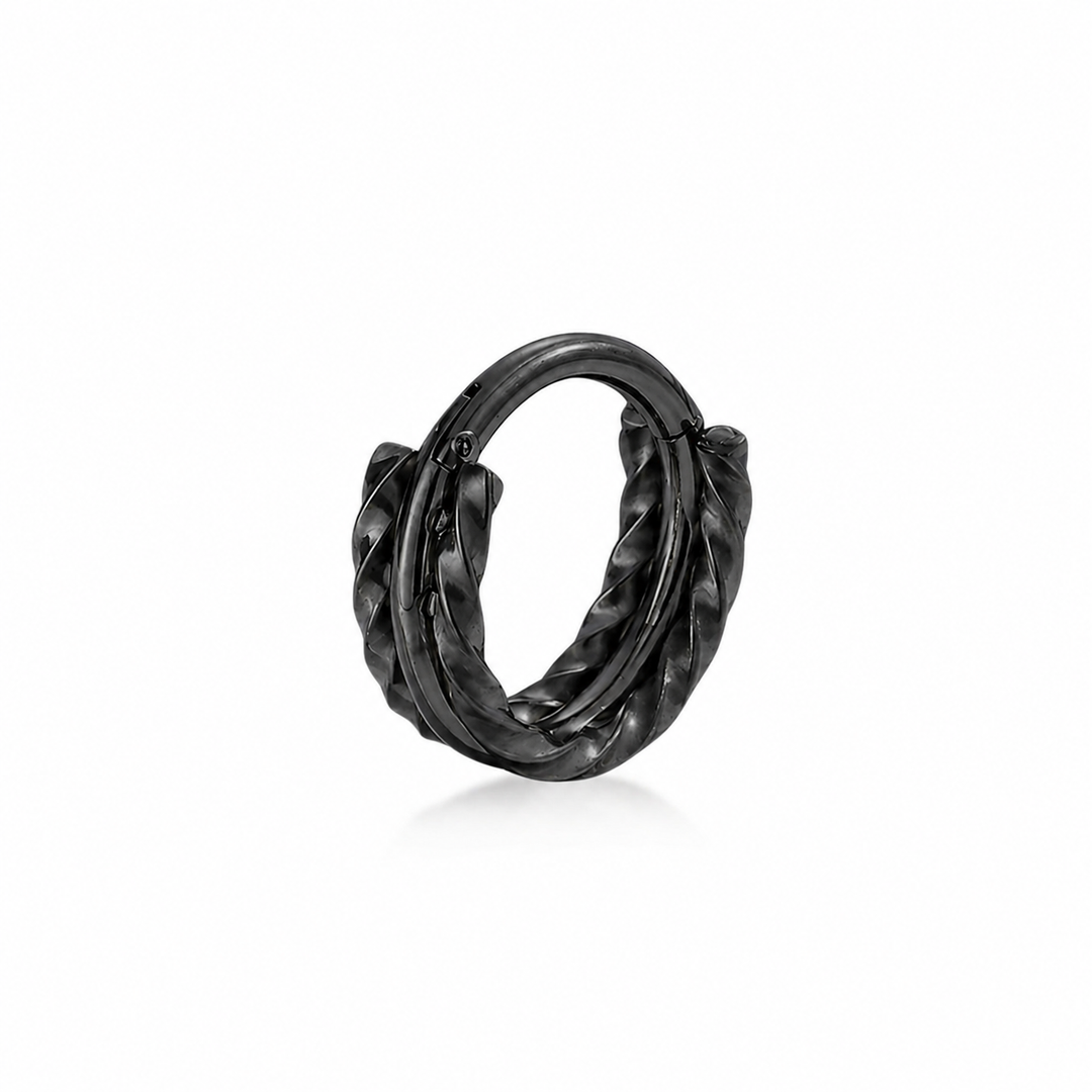 Huggie hoop (8 og 10mm) - sortbelagt ædelstål