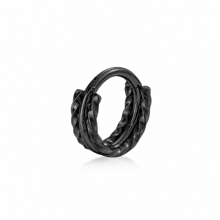 Huggie hoop (8 og 10mm) - sortbelagt ædelstål