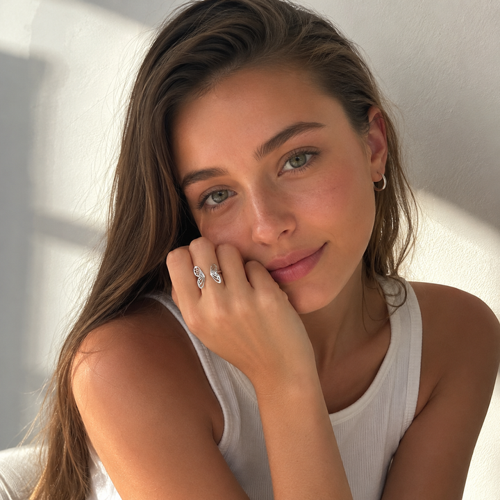 Sommerfugl ring - titanium