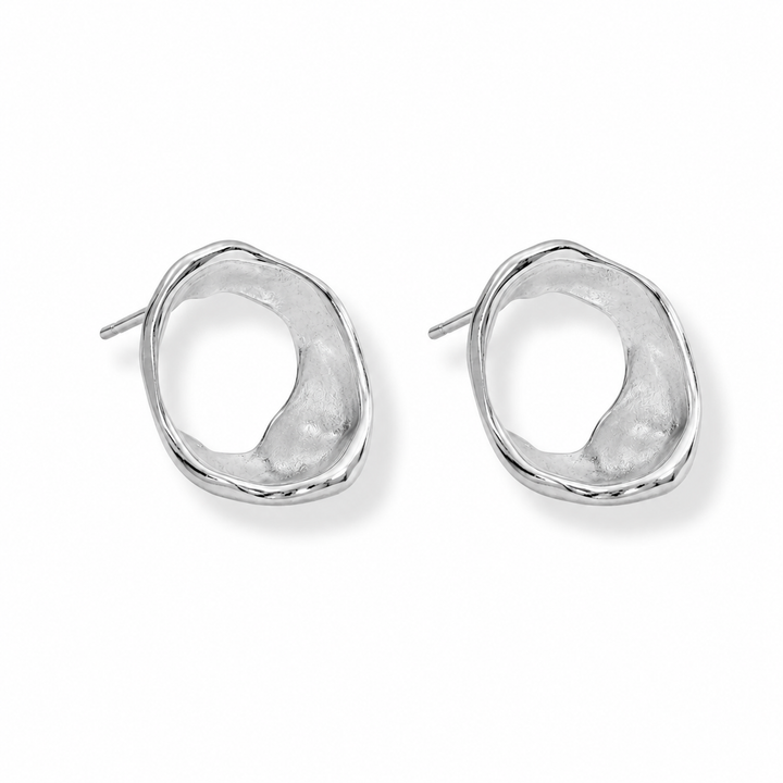 Banket oval ørestikker - 925 sterlingsølv