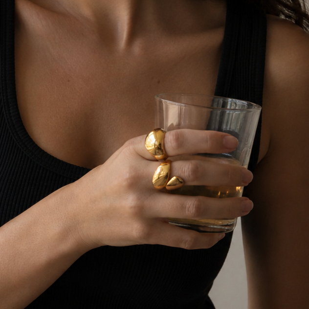 Icon ring - 18 karat forgyldt ædelstål