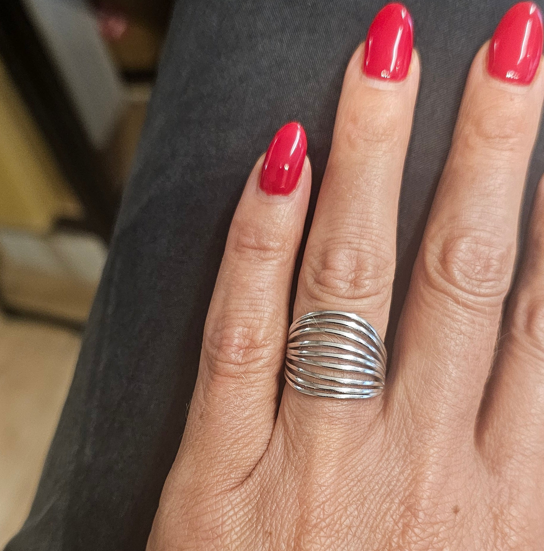 Statement ring - Ædelstål