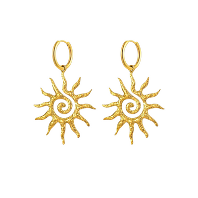 Sol Hoop Øreringe – 18 karat forgyldt ædelstål