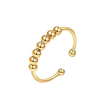 2. Sortering fidget antistress ring - 18 karat forgyldt sterlingsølv