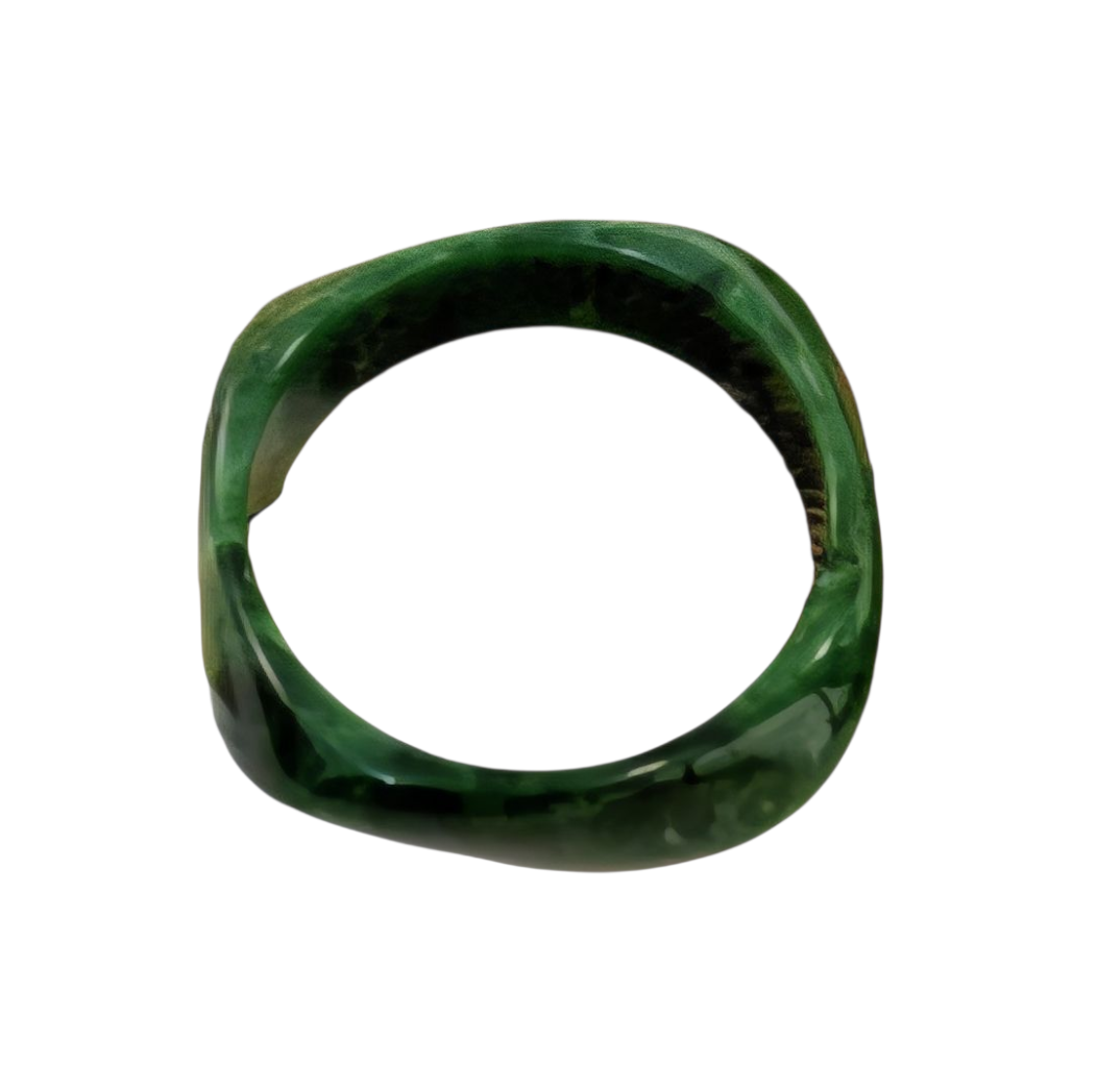 Mørkegrøn bangle I resin