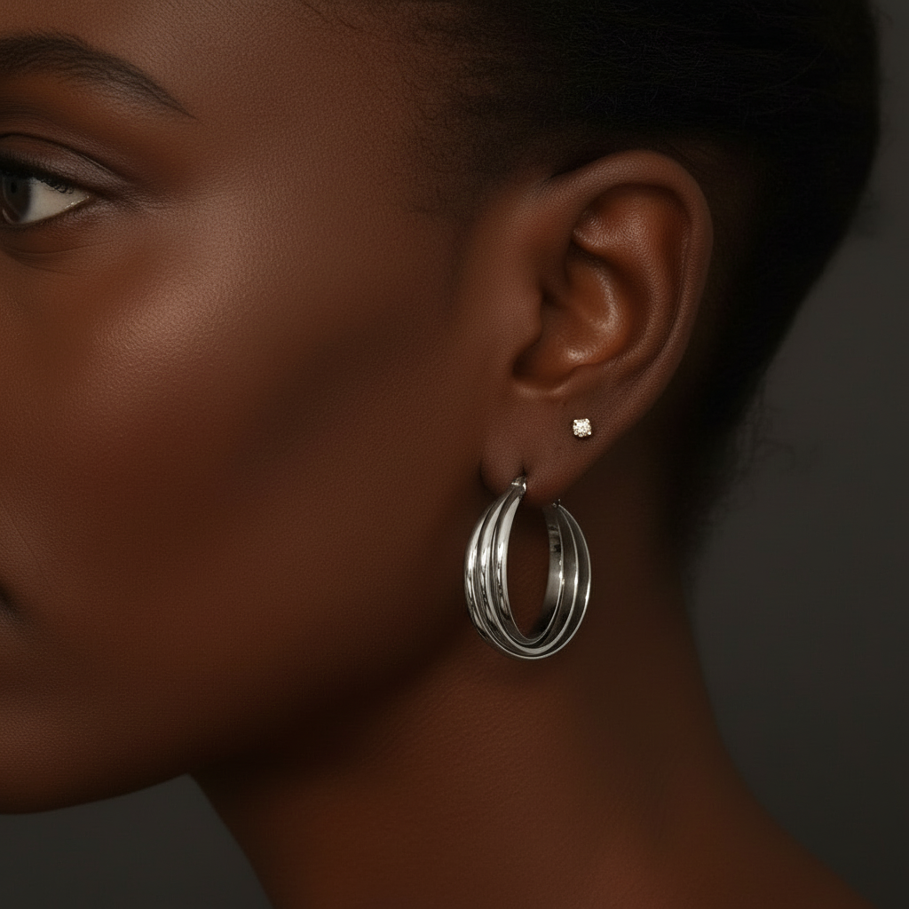 Twistet hoops i ædelstål