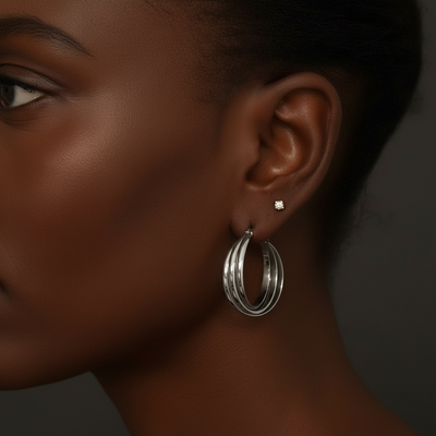 Twistet hoops i ædelstål