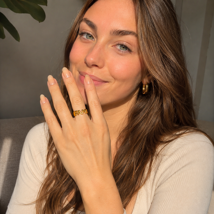 Ring FAM - 18 karat forgyldt ædelstål