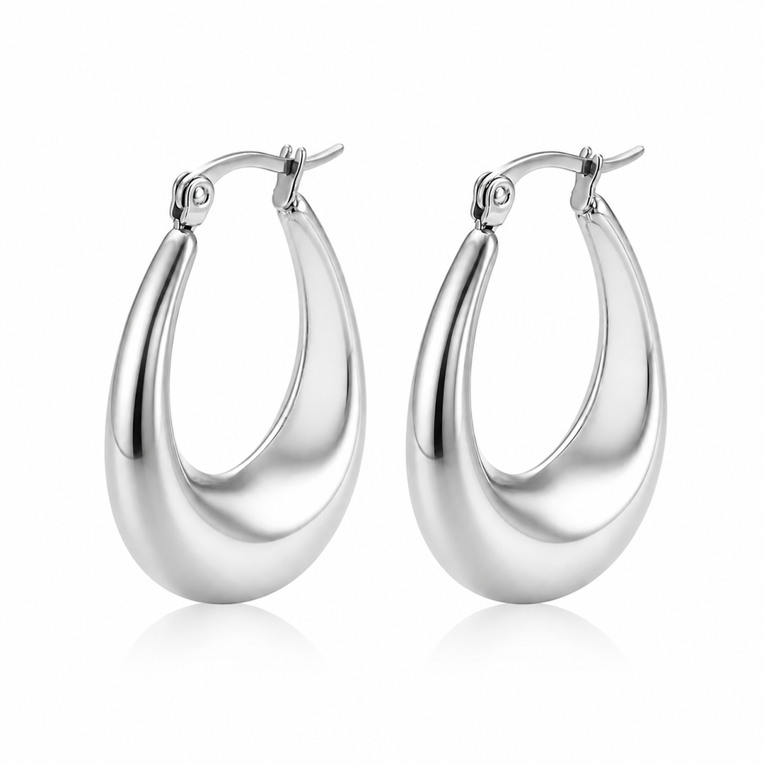 Ovale Hoops (30mm) - ædelstål