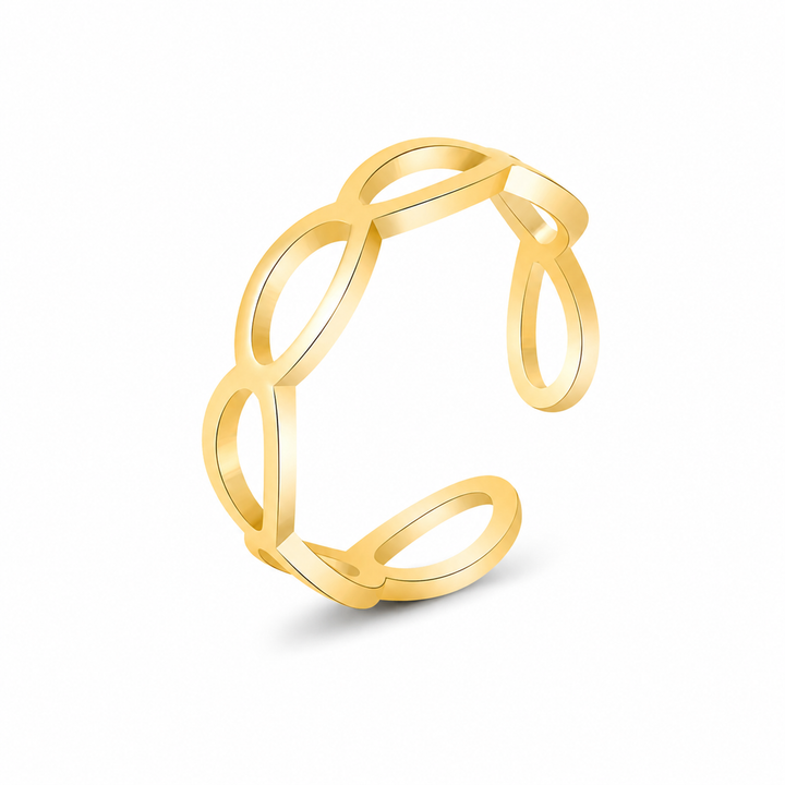 Almond ring - 18 karat forgyldt titanium
