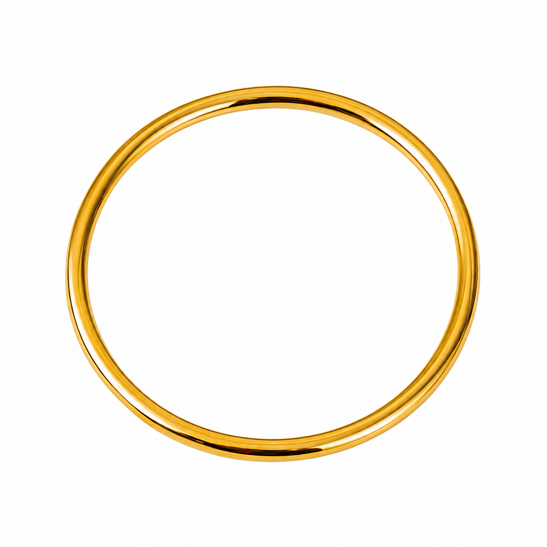 Klassisk armring 4mm - 18 karat forgyldt ædelstål