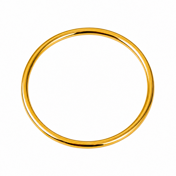 Klassisk armring 4mm - 18 karat forgyldt ædelstål