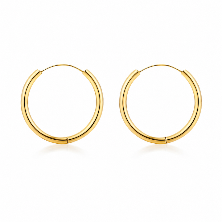 Classic hoops 11-13mm - 18 karat forgyldt ædelstål