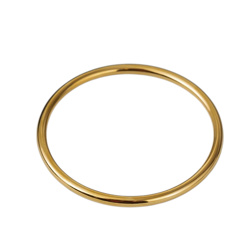 Klassisk 4mm. armring i 18 karat forgyldt rustfrit ædelstål