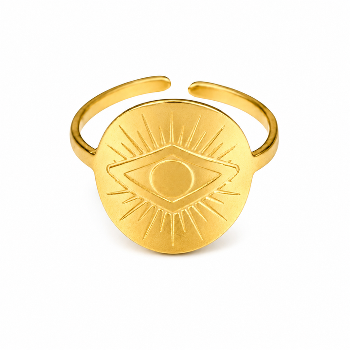 Ring devils eye - 18 karat forgyldt ædelstål
