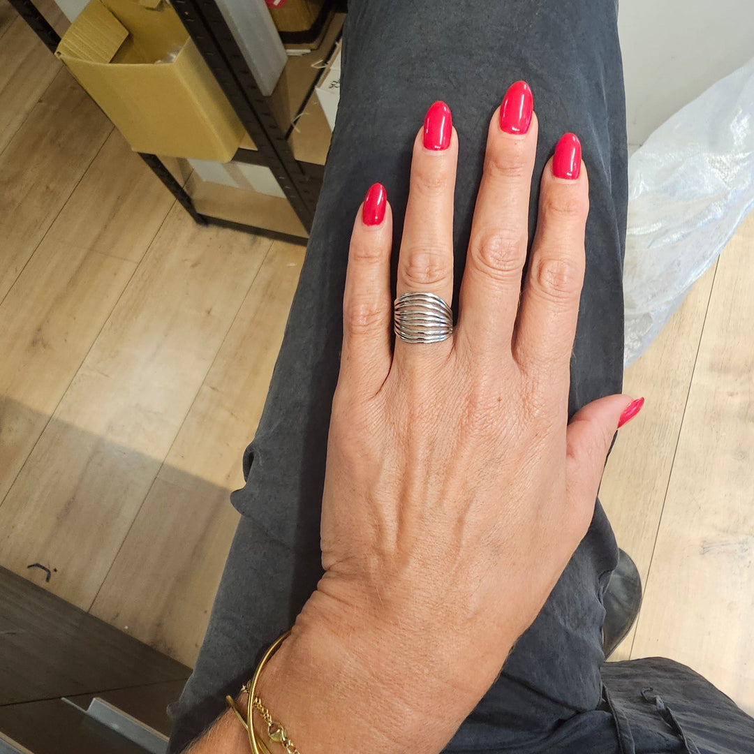 Statement ring - Ædelstål