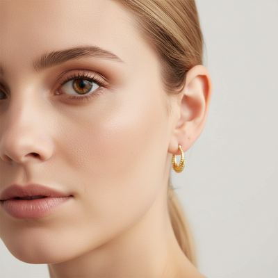 Vintage Twist Hoops – 18K Forgyldt Ædelstål