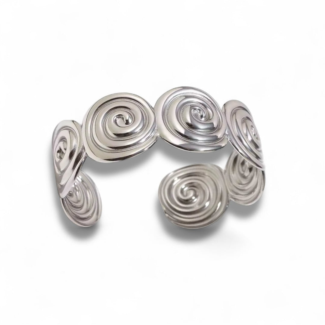 Spiral armring - ædelstål