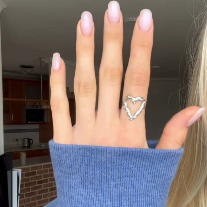 Hjerte ring struktur - titanium