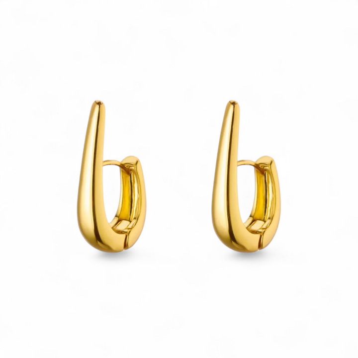 Sleek hoops i 18 karat forgyldt kobber