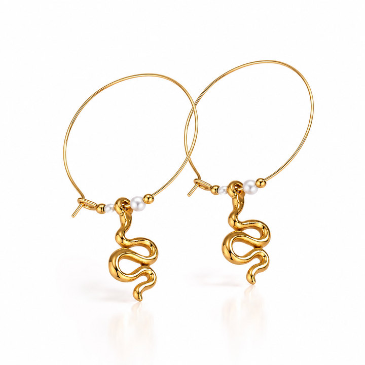 Snake hoops - 18 karat forgyldt ædelstål