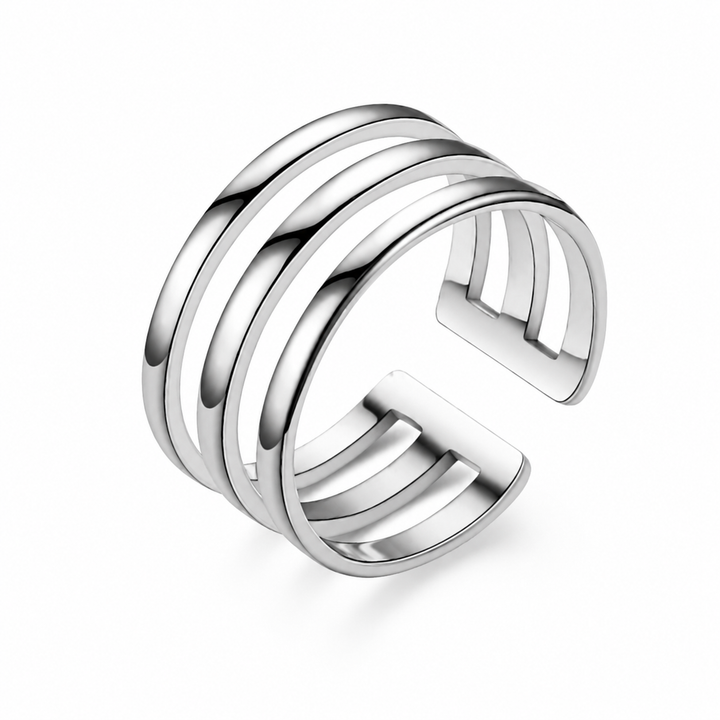 Ring 3 linjer - Titanium