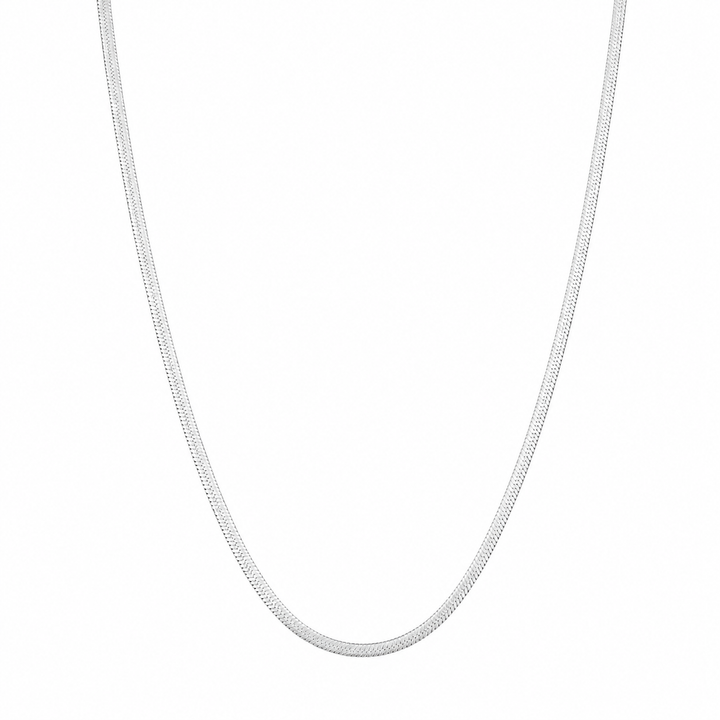 Flad slange halskæde 1.8mm. - ædelstål - Flere længder