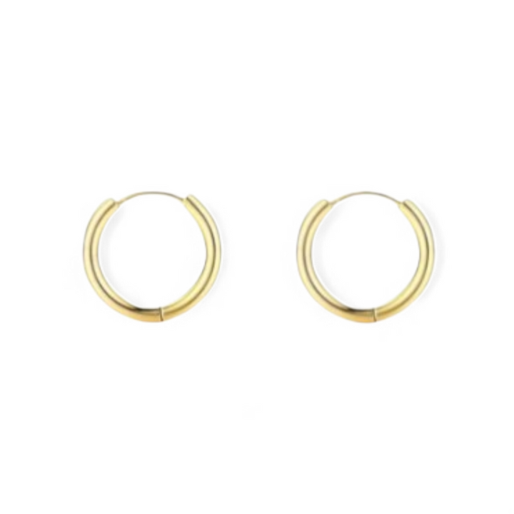 Classic hoops 10-12mm - 18 karat forgyldt ædelstål