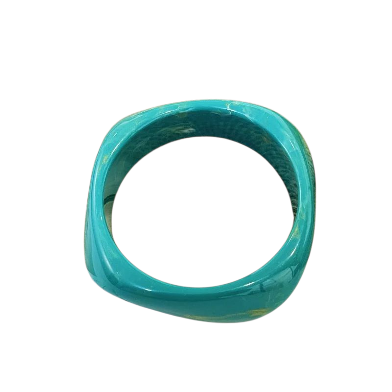 Blågrøn bangle I resin