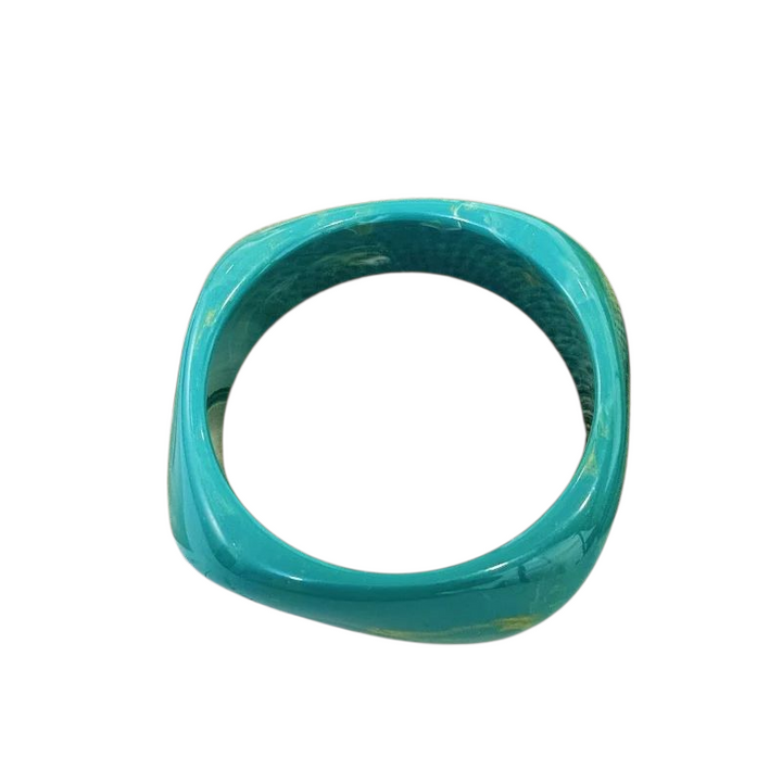 Blågrøn bangle I resin