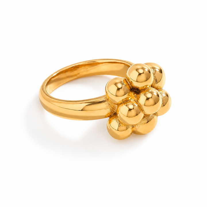 Boble ring - 18 karat forgyldt rustfrit ædelstål