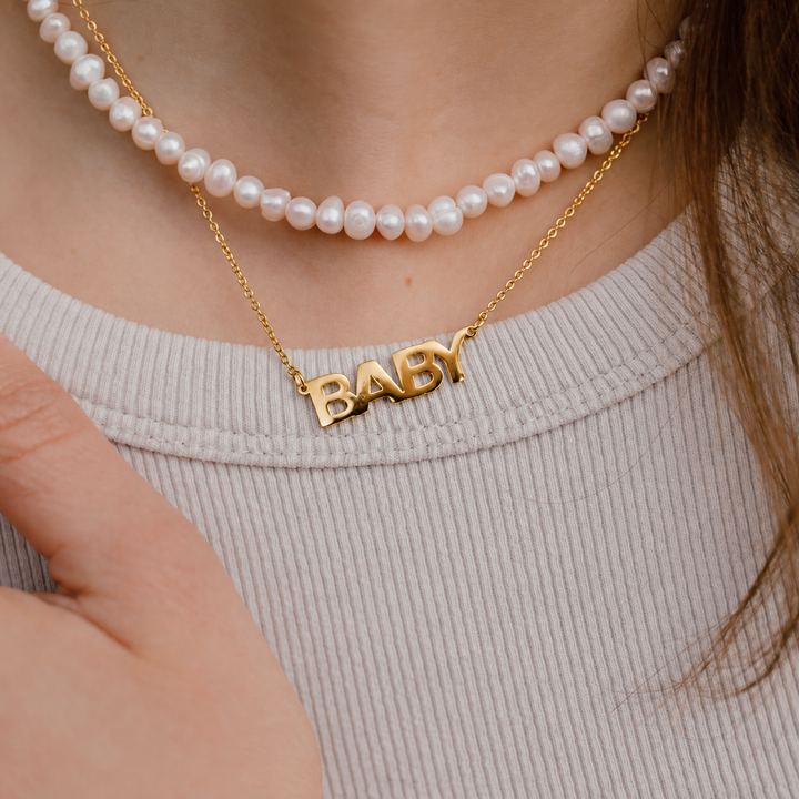 Halskæde baby - 18 karat forgyldt ædelstål
