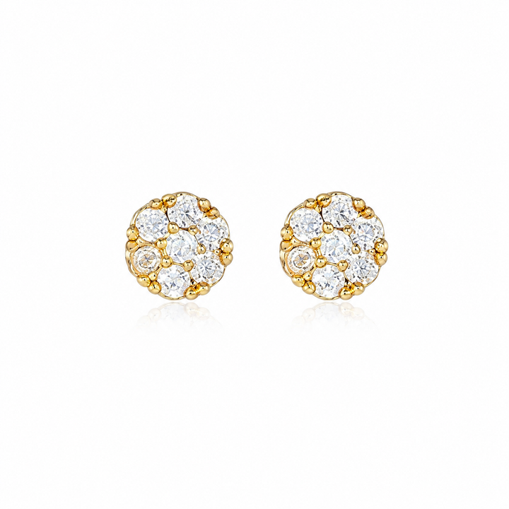Ørestikker mini zirkon - 18 karat forgyldt 925 sterlingsølv
