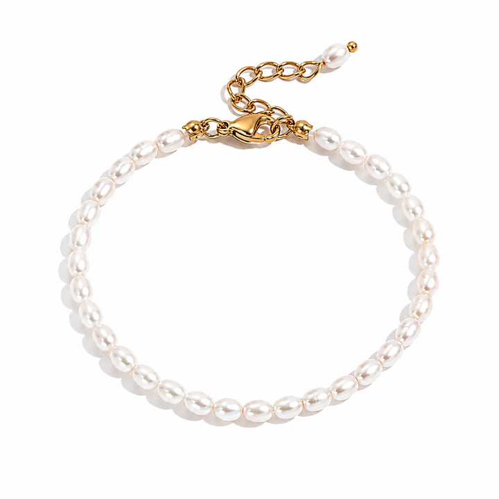 Perle armbånd - 14 karat forgyldt kobber