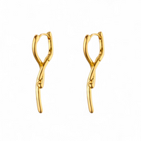 Fluid hoops i 18 karat forgyldt kobber